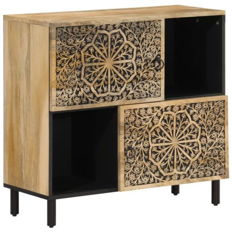 Armoire latérale 80x33x75 bois massif de manguier (1/5)