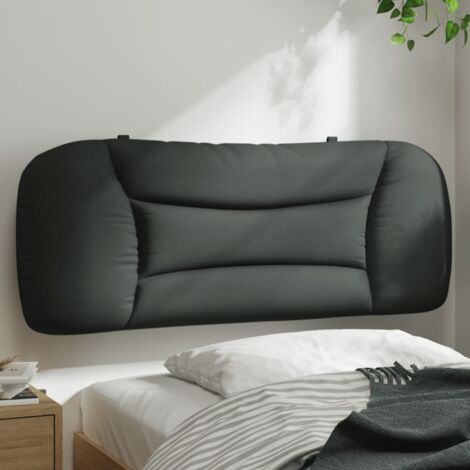 Coussin de tête de lit gris foncé 100cm tissu (1/5)