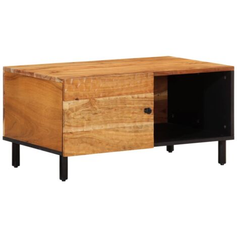 Table basse 80x50x40 bois massif d'acacia (1/5)