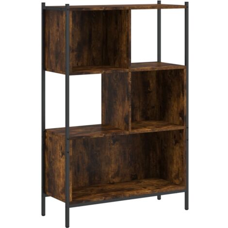 Bibliothèque chêne fumé 72x28x109 bois d'ingénierie (1/5)