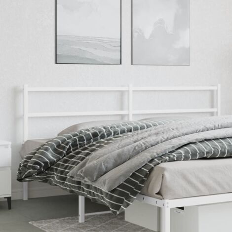 Tête de lit métal blanc 200cm (1/5)