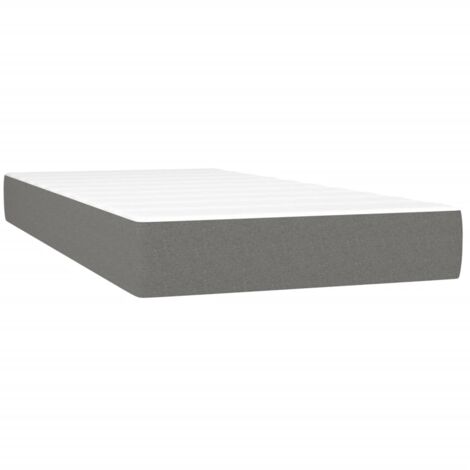 Matelas de lit à ressorts ensachés gris foncé 120x190x20 (1/5)