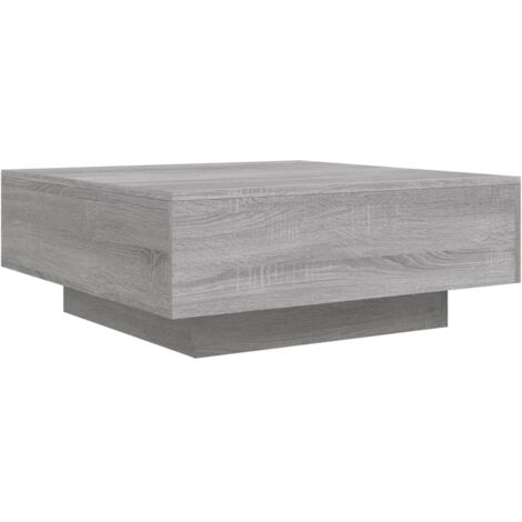 Table basse sonoma gris 80x80x31 bois d'ingénierie (1/5)