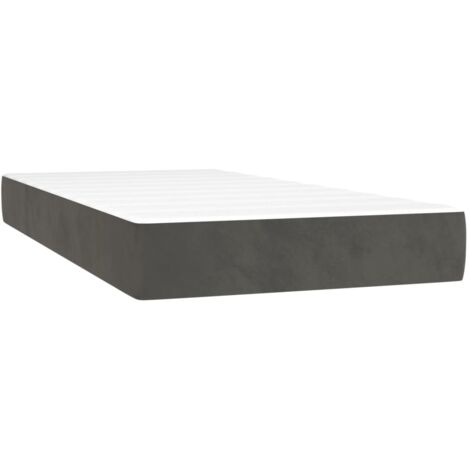 Matelas de lit à ressorts ensachés gris foncé 120x190x20 (1/5)