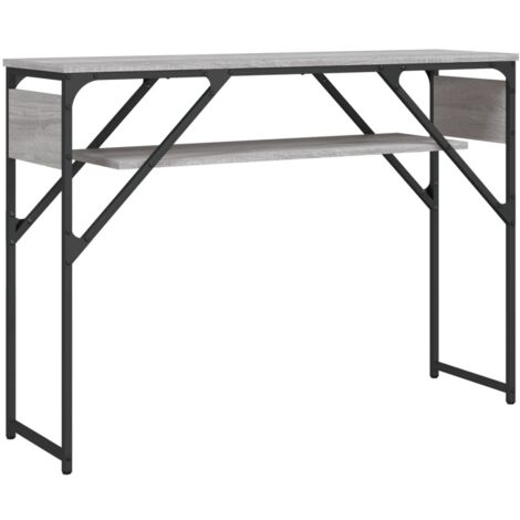 Table console avec étagère sonoma gris 105x30x75 (1/5)