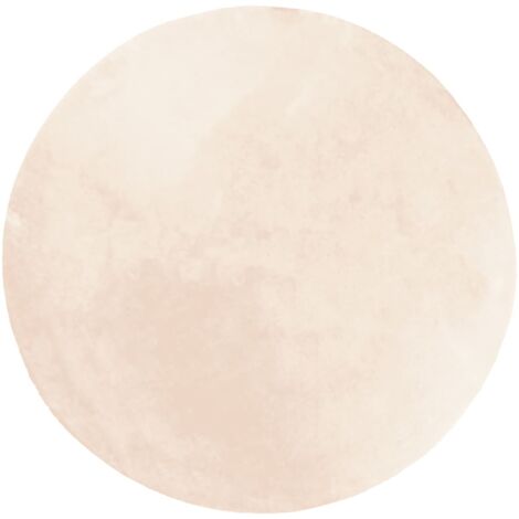 Tapis HUARTE à poils courts doux et lavable beige Ø 120cm (1/5)
