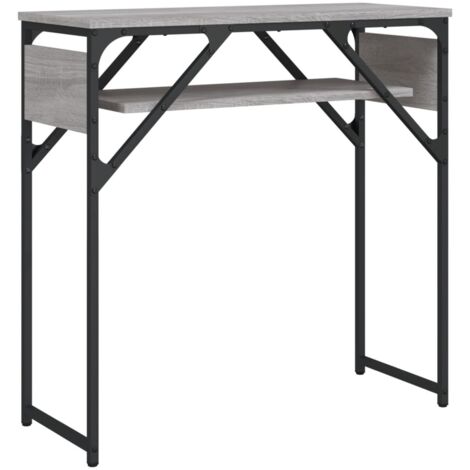 Table console avec étagère sonoma gris 75x30x75 (1/5)