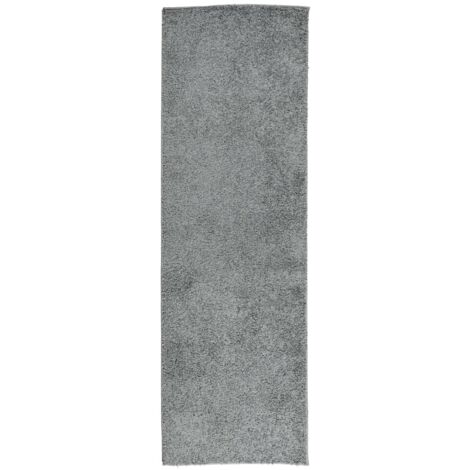 Tapis shaggy à poils longs moderne vert 80x250 (1/5)