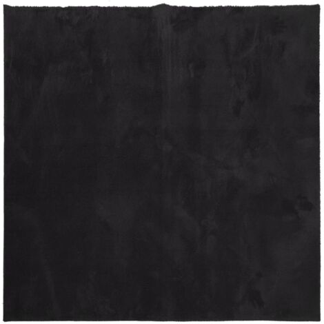 Tapis HUARTE à poils courts doux et lavable noir 240x240 (1/5)