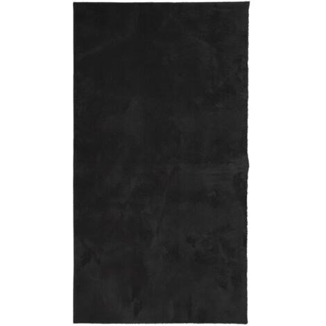 Tapis HUARTE à poils courts doux et lavable noir 80x150 (1/5)