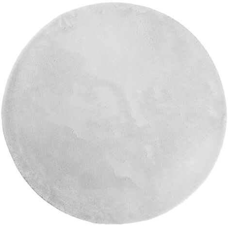 Tapis HUARTE à poils courts doux et lavable gris Ø 120cm (1/5)