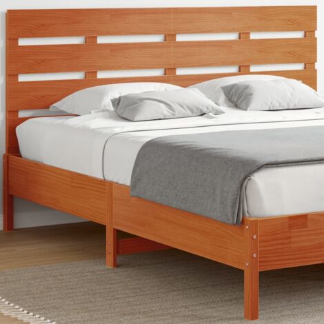 Tête de lit marron 180cm bois massif de pin (1/5)