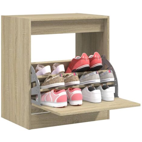 Armoire à chaussures chêne sonoma 60x42x69 bois d'ingénierie (1/5)