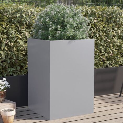 Jardinière argenté 52x48x75 acier galvanisé (1/5)