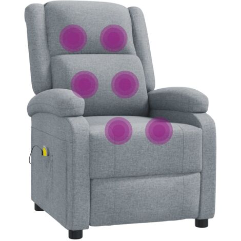Fauteuil de massage Gris clair Tissu (1/5)