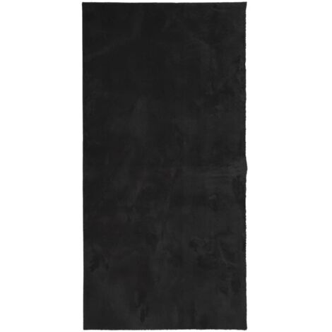 Tapis HUARTE à poils courts doux et lavable noir 100x200 (1/5)