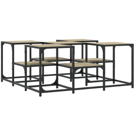 Table basse chêne sonoma 91x91x40 bois d'ingénierie (1/5)