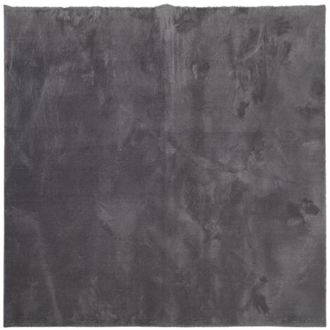 Tapis HUARTE à poils courts doux lavable anthracite 160x160 (1/5)