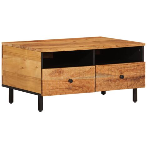 Table basse 80x54x40 bois massif d'acacia (1/5)