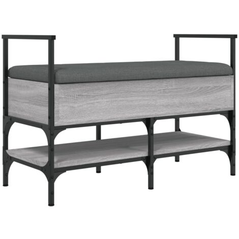 Banc à chaussures sonoma gris 85,5x42x57,5 bois d'ingénierie (1/5)