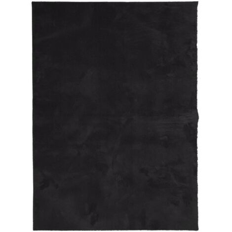 Tapis HUARTE à poils courts doux et lavable noir 200x280 (1/5)