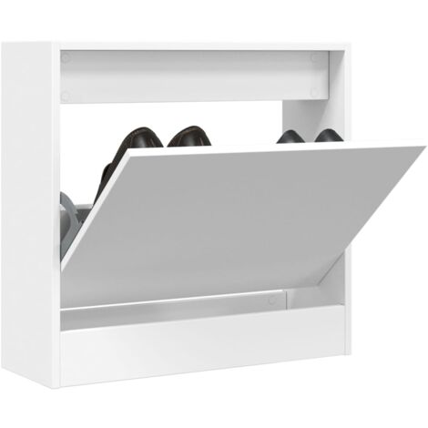 Armoire à chaussures blanc 60x21x57 bois d'ingénierie (1/5)