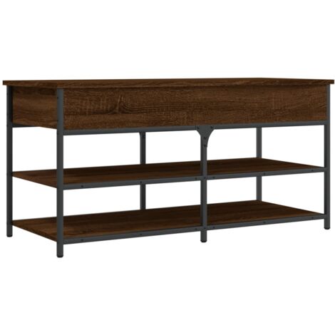Banc à chaussures chêne marron 100x42,5x50 bois d'ingénierie (1/5)