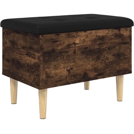 Banc de rangement chêne fumé 62x42x46 bois d'ingénierie (1/5)