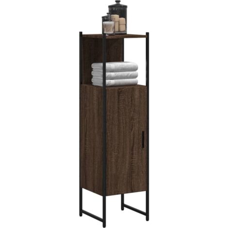 Armoire de salle de bain chêne marron 33x33x120,5 (1/5)