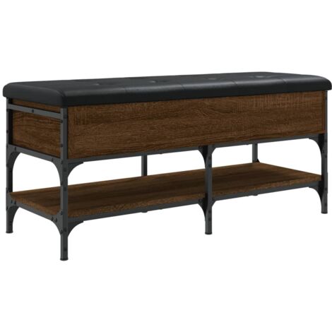 Banc à chaussures chêne marron 102x42x45 bois d'ingénierie (1/5)