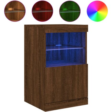 Buffet avec lumières LED chêne marron 41x37x67 (1/5)