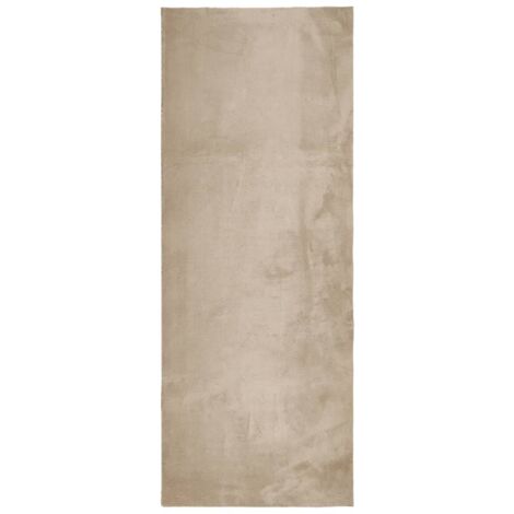 Tapis HUARTE à poils courts doux et lavable sable 80x200 (1/5)