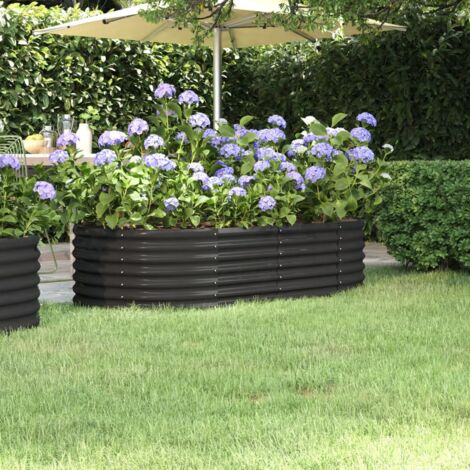 Jardinière Acier enduit de poudre Anthracite (1/5)