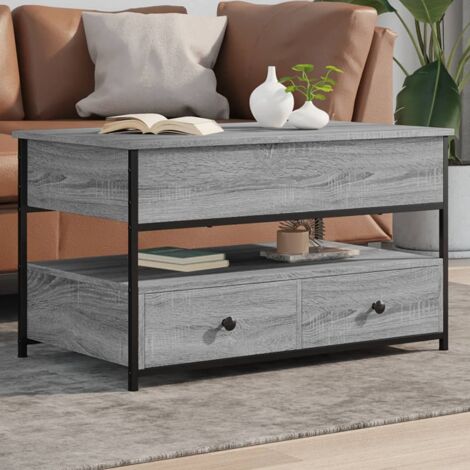 Table Basse Sonoma Gris 100x99x40 cm Bois d'ingénierie
