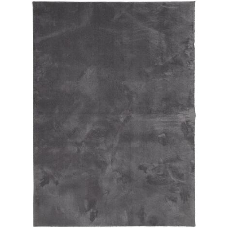 Tapis HUARTE à poils courts doux lavable anthracite 140x200 (1/5)