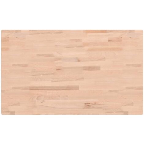 Dessus de table 100x60x4 rectangulaire bois massif de hêtre (1/5)