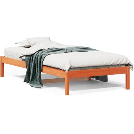 Lit de jour marron 80x200 bois de pin massif (1/5)