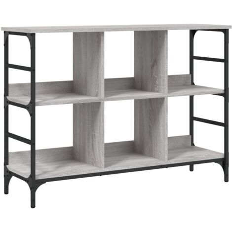 Buffet sonoma gris 102x32x73,5 bois d'ingénierie (1/5)