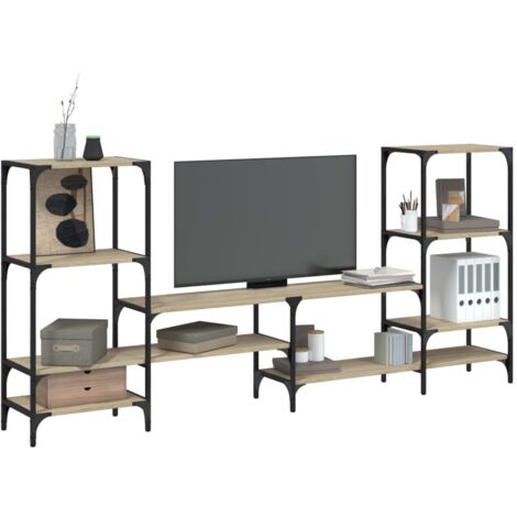 Meuble TV chêne sonoma 206,5x28,5x95 bois d'ingénierie (1/5)