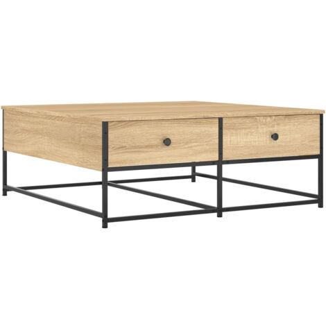 Table basse chêne sonoma 100x99x40 bois d'ingénierie (1/5)