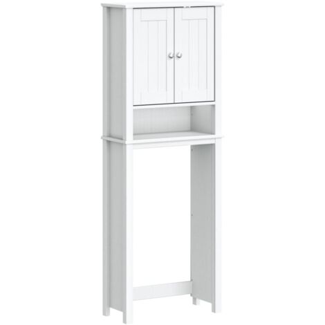 Rangement au-dessus de la cuvette BERG blanc bois massif (1/5)