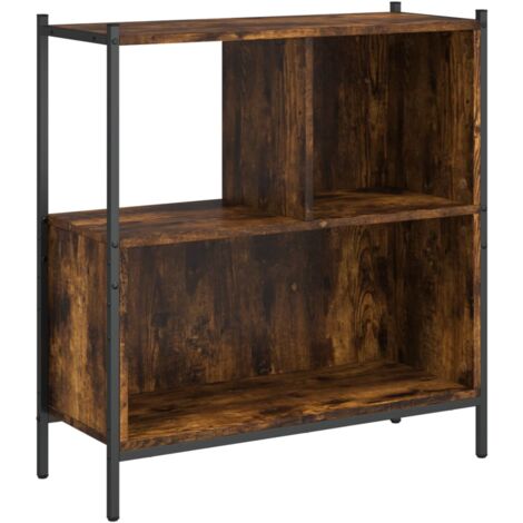 Bibliothèque chêne fumé 72x28x77,5 bois d'ingénierie (1/5)