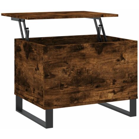 Table basse Chêne fumé 60x44,5x45 Bois d'ingénierie (1/5)