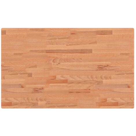 Dessus de table 100x60x2,5 rectangulaire bois massif de hêtre (1/5)