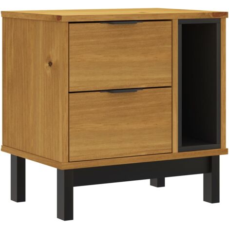 Table de chevet FLAM 49x35x50 bois de pin massif (1/5)