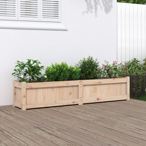 Jardinière 150x31x31 bois de pin massif (1/5)