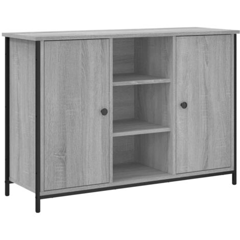 Buffet sonoma gris 100x35x70 bois d'ingénierie (1/5)