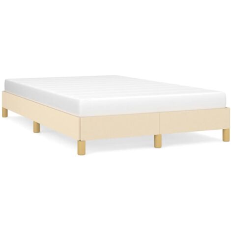 Cadre de lit crème 120x190 tissu (1/5)