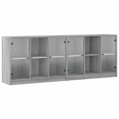 Bibliothèque avec portes sonoma gris 204x37x75 (1/5)
