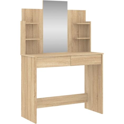 Coiffeuse avec miroir chêne sonoma 96x39x142 (1/5)